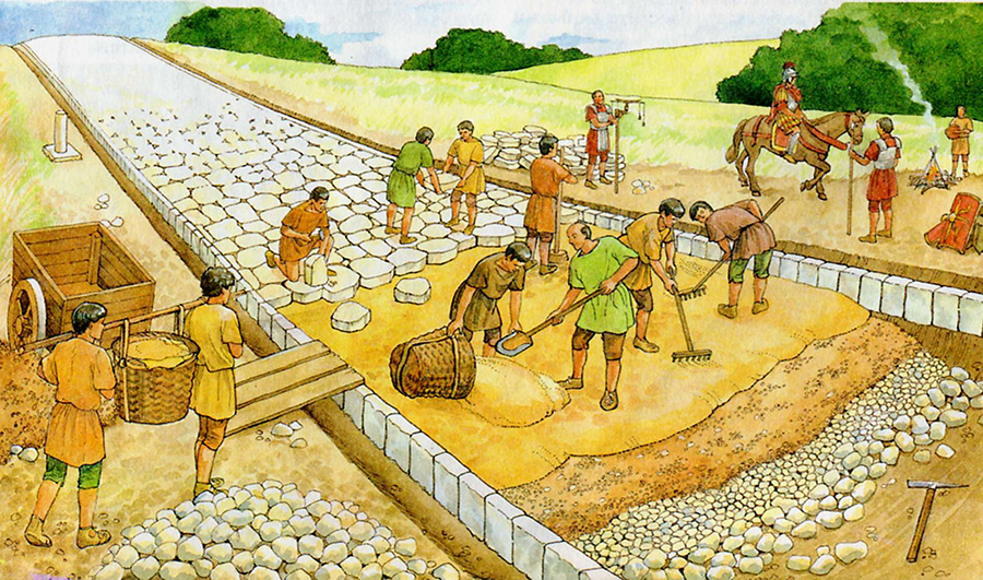 как строили дороги в древнем риме